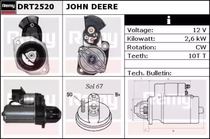 Стартер REMY DRT2520