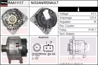 Генератор REMY RAA11117