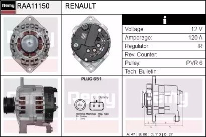 Генератор REMY RAA11150