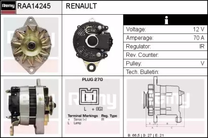 Генератор REMY RAA14245