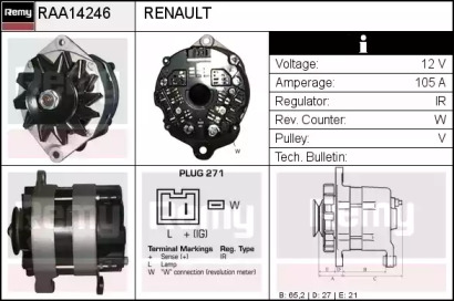 Генератор REMY RAA14246