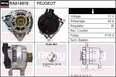 Генератор REMY RAA14818