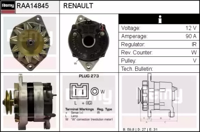 Генератор REMY RAA14845