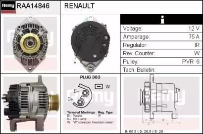 Генератор REMY RAA14846