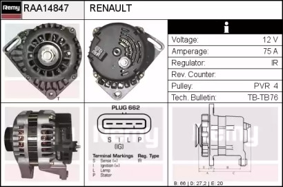 Генератор REMY RAA14847