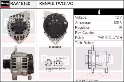 Генератор REMY RAA15140