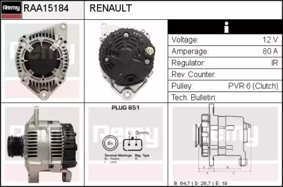 Генератор REMY RAA15184