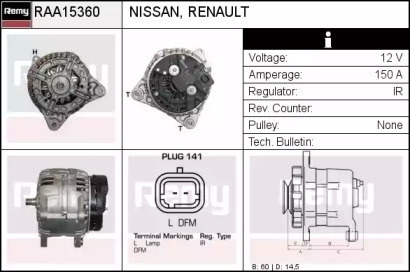 Генератор REMY RAA15360