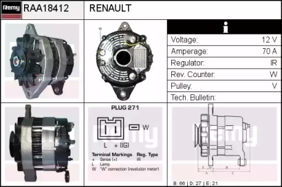 Генератор REMY RAA18412