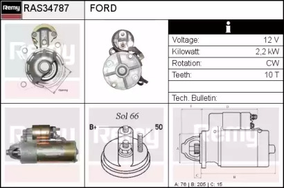 Стартер REMY RAS34787