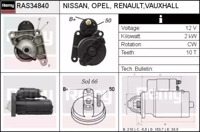 Стартер REMY RAS34840