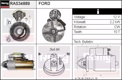 Стартер REMY RAS34889
