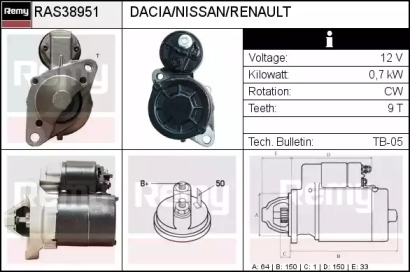 Стартер REMY RAS38951