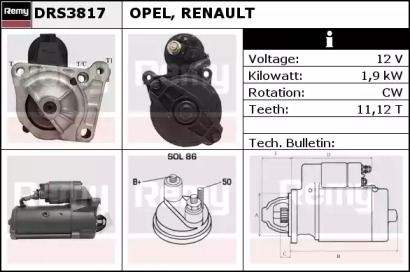 Стартер REMY DRS3817