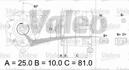 Генератор VALEO 433486