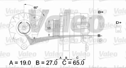 Генератор VALEO 433489