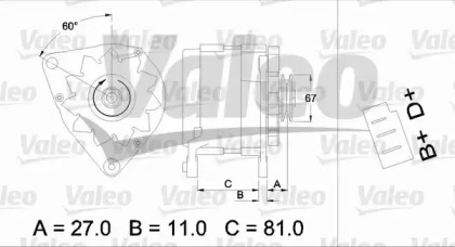 Генератор VALEO 436144