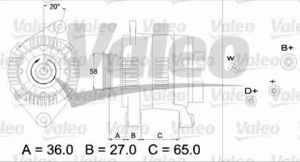 Генератор VALEO 436284