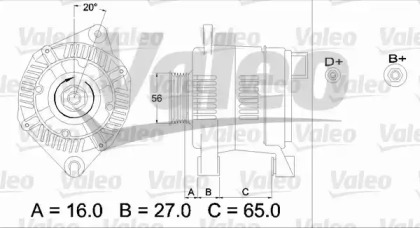 Генератор VALEO 436344