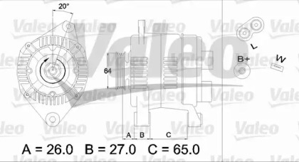 Генератор VALEO 436615