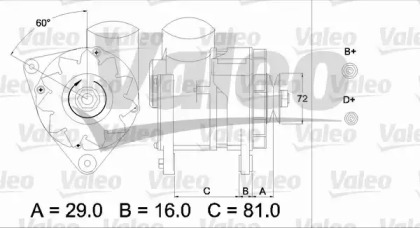 Генератор VALEO 436622