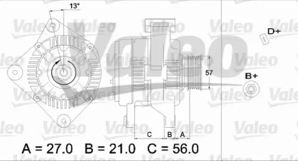 Генератор VALEO 436653