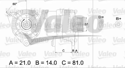 Генератор VALEO 436744