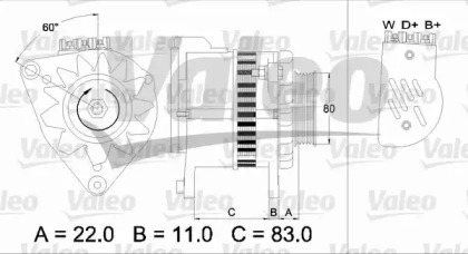 Генератор VALEO 437049