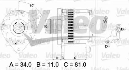 Генератор VALEO 437111