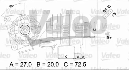 Генератор VALEO 437117