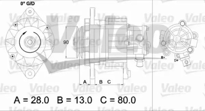 Генератор VALEO 437122