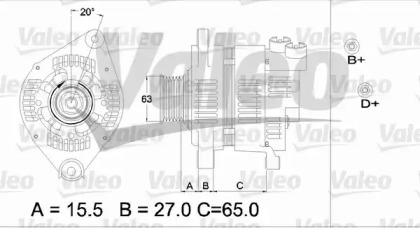 Генератор VALEO 437164