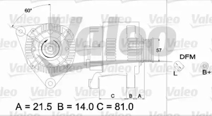 Генератор VALEO 437177