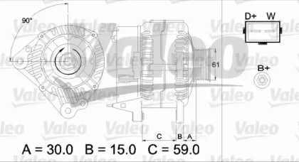 Генератор VALEO 437386