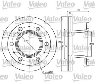 Тормозной диск VALEO 187002