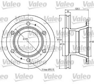 Тормозной диск VALEO 187003