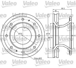 Тормозной диск VALEO 187007