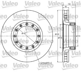 Тормозной диск VALEO 187009