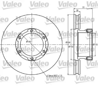 Тормозной диск VALEO 187016