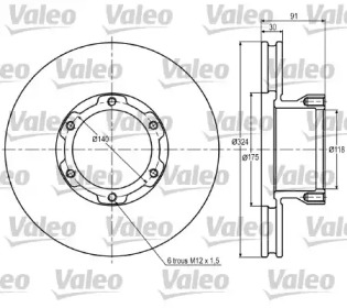 Тормозной диск VALEO 187017