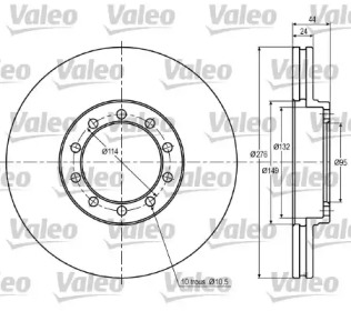 Тормозной диск VALEO 187018