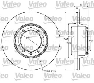 Тормозной диск VALEO 187020