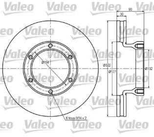 Тормозной диск VALEO 187026