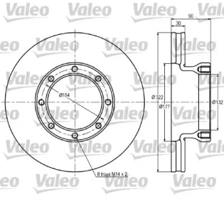 Тормозной диск VALEO 187027