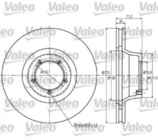 Тормозной диск VALEO 187030