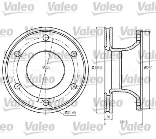 Тормозной диск VALEO 187044