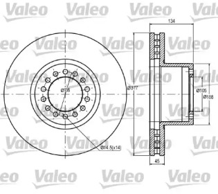 Тормозной диск VALEO 187048