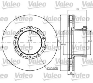 Тормозной диск VALEO 187049