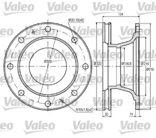 Тормозной диск VALEO 187060