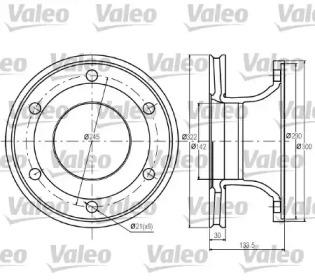 Тормозной диск VALEO 187063